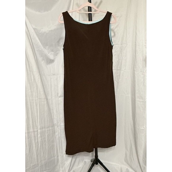 NWT  B. MOSS  STRETCH Brown Sleeveless DRESS Size 10 Made In‎ USA 100% Polyester - Picture 3 of 10